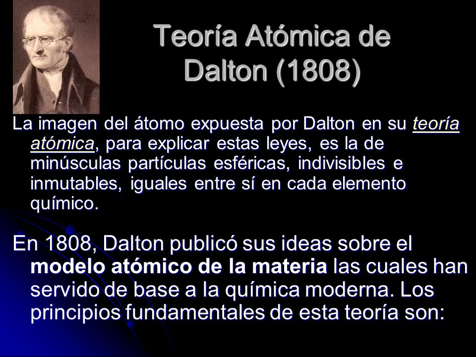 Teoría Atómica de Dalton (1808) - ppt descargar