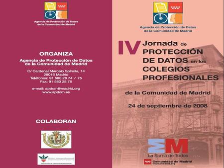 1 IV Jornada Colegios Profesionales - 24 septiembre 2008.