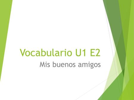 Vocabulario U1 E2 Mis buenos amigos. Appearance  ¿ C ó mo es? – What is he/she like?  Alto(a) – tall  Bajo(a) – short(height)  Bonita(a) – pretty.