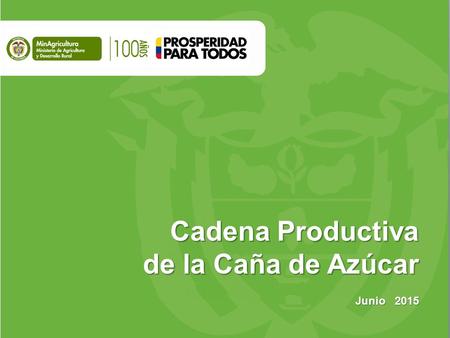 Cadena Productiva de la Caña de Azúcar Junio 2015.
