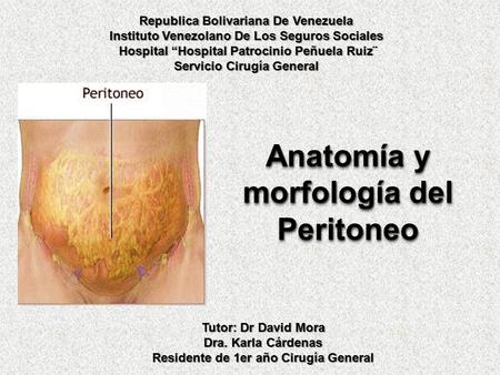 Republica Bolivariana De Venezuela Instituto Venezolano De Los Seguros Sociales Hospital “Hospital Patrocinio Peñuela Ruiz¨ Hospital “Hospital Patrocinio.