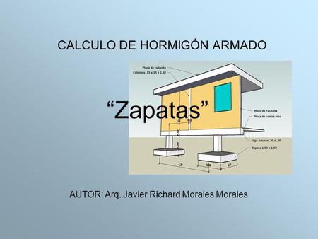 “Zapatas” CALCULO DE HORMIGÓN ARMADO