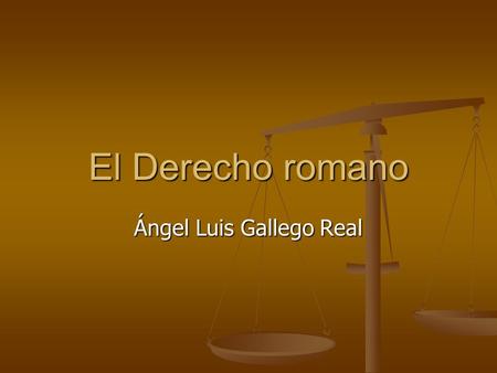 El Derecho romano