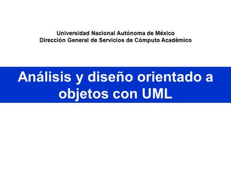 Análisis y diseño orientado a objetos con UML