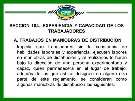 SECCION EXPERIENCIA Y CAPACIDAD DE LOS TRABAJADORES