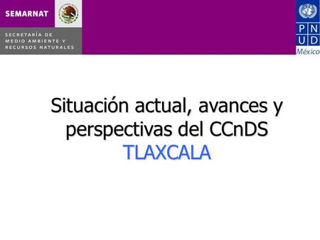Situación actual, avances y perspectivas del CCnDS TLAXCALA.