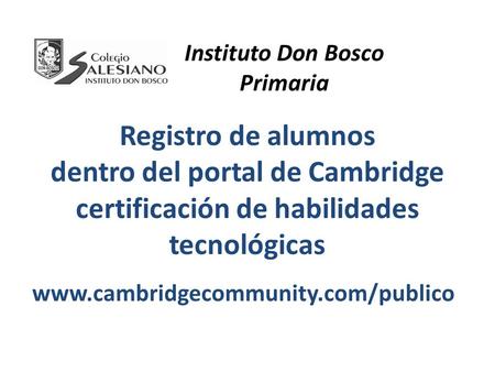 Instituto Don Bosco Primaria