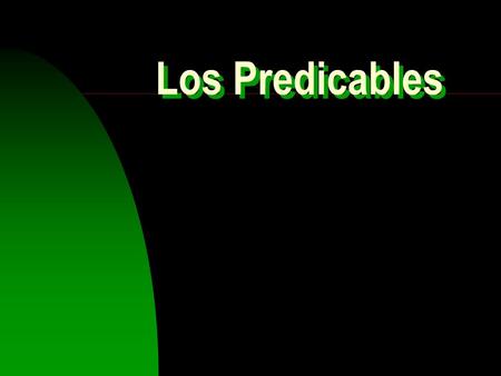 Los Predicables.
