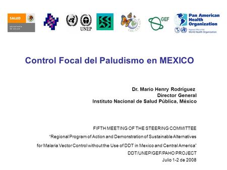 Control Focal del Paludismo en MEXICO