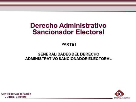 Derecho Administrativo Sancionador Electoral