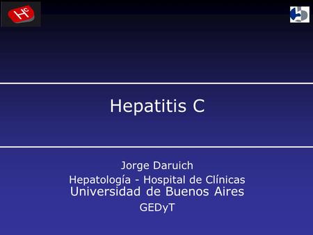 Hepatitis C Universidad de Buenos Aires Jorge Daruich