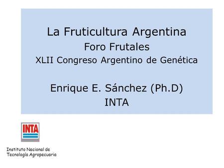 La Fruticultura Argentina