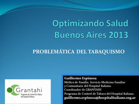 Optimizando Salud Buenos Aires 2013