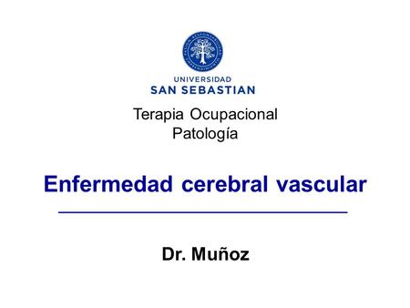 Terapia Ocupacional Patología Enfermedad cerebral vascular