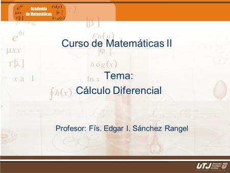 Curso de Matemáticas II