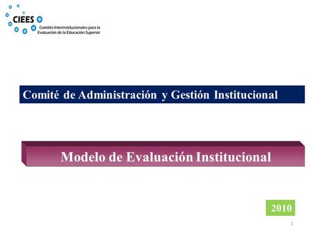 Modelo de Evaluación Institucional