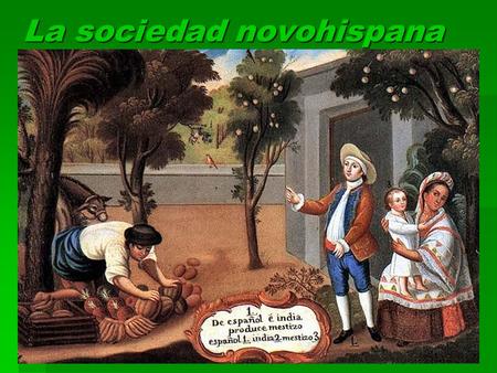 La sociedad novohispana