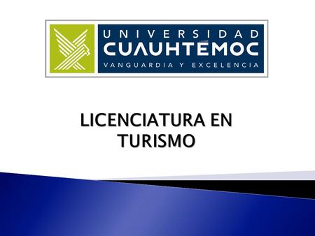 LICENCIATURA EN TURISMO. ¿Qué es la Licenciatura en Turismo? Es el profesionista que tiene la capacidad para conceptualizar el turismo como un fenómeno.