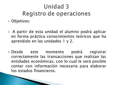 Unidad 3 Registro de operaciones