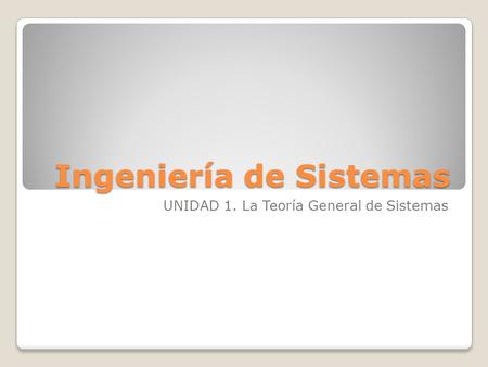 Ingeniería de Sistemas