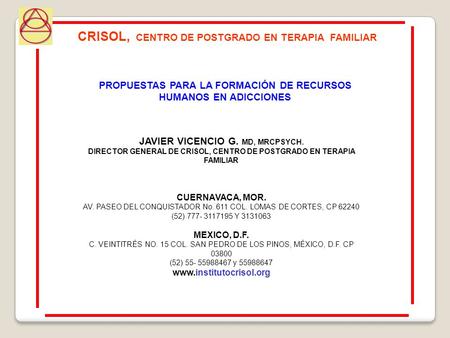 CRISOL, CENTRO DE POSTGRADO EN TERAPIA FAMILIAR
