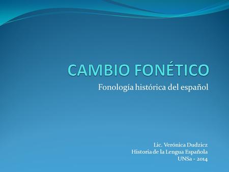 Fonología histórica del español