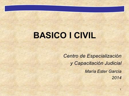 BASICO I CIVIL María Ester García Centro de Especialización