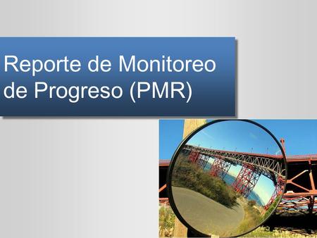 Reporte de Monitoreo de Progreso (PMR)