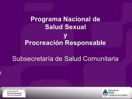 Programa Nacional de Salud Sexual y Procreación Responsable