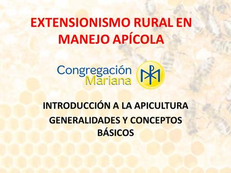 EXTENSIONISMO RURAL EN MANEJO APÍCOLA INTRODUCCIÓN A LA APICULTURA GENERALIDADES Y CONCEPTOS BÁSICOS.