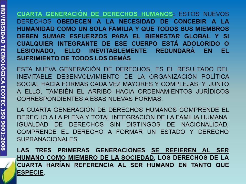 Capítulo II DERECHOS HUMANOS: GENERACIONES Y ORGANISMOS ... Capítulo II DERECHOS HUMANOS: GENERACIONES Y ORGANISMOS ...