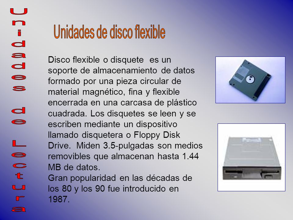 Unidades de disco flexible - ppt descargar