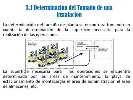 3.1 Determinación del Tamaño de una instalación La determinación del tamaño de planta se encontrara tomando en cuenta la determinación de la superficie.