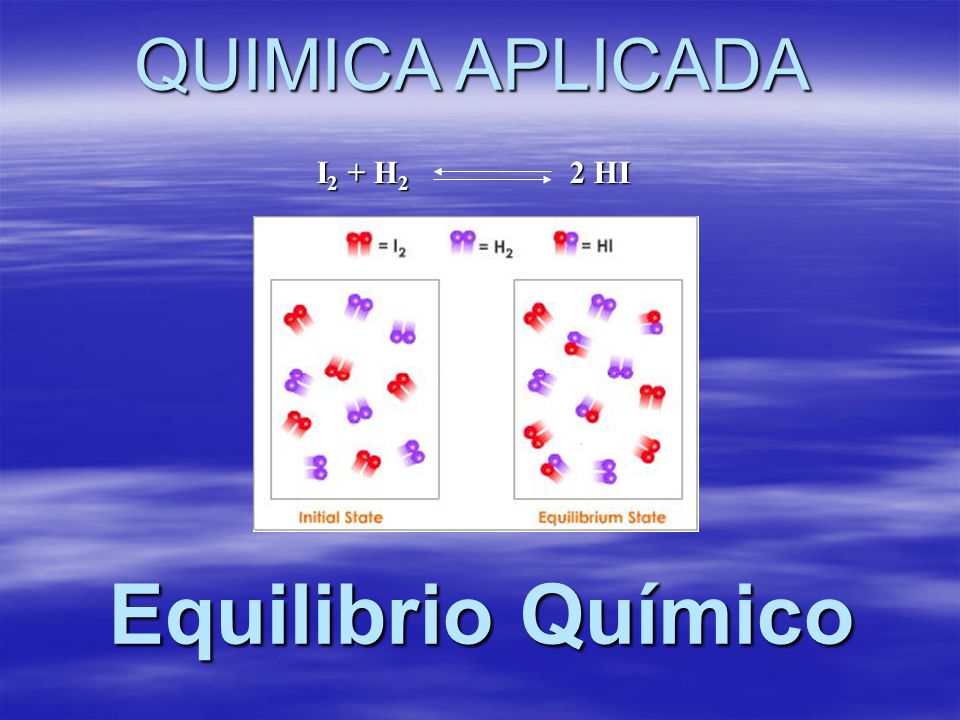 QUIMICA APLICADA I2 + H2 2 HI Equilibrio Químico. - ppt descargar