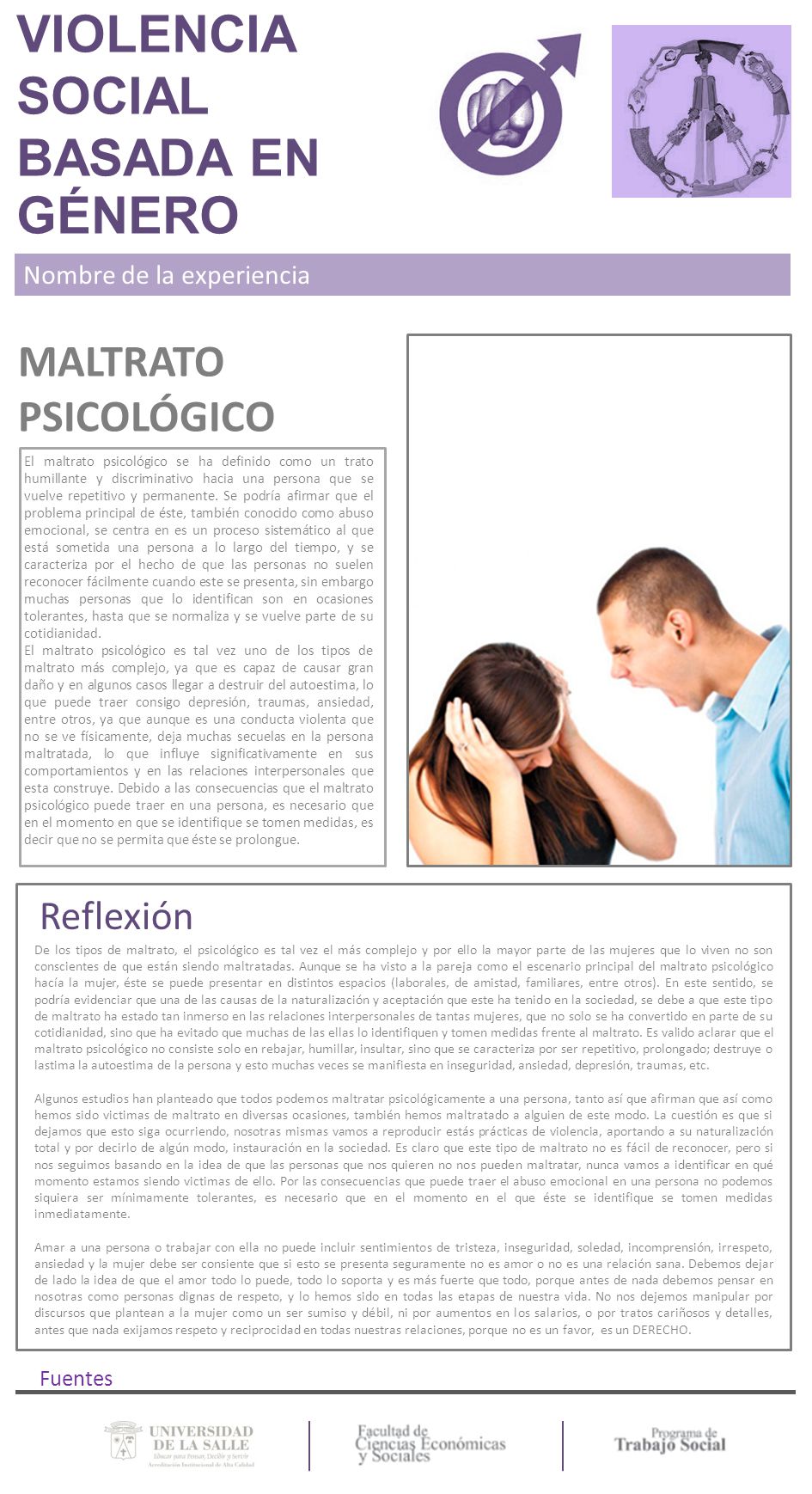 Nombre de la experiencia MALTRATO PSICOLÓGICO Reflexión De los tipos de maltrato, el psicológico es tal vez el más complejo y por ello la mayor parte de. - ppt descargar Nombre de la experiencia MALTRATO PSICOLÓGICO Reflexión De los tipos de maltrato, el psicológico es tal vez el más complejo y por ello la mayor parte de. - ppt descargar