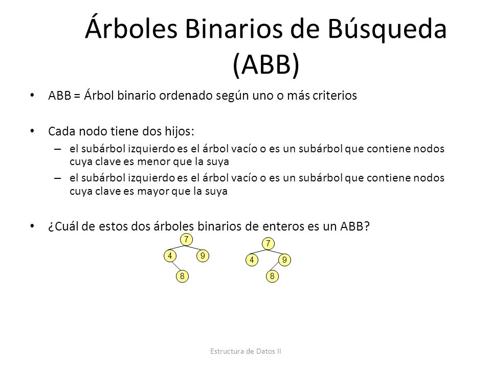 Árboles Binarios de Búsqueda (ABB) - ppt video online descargar