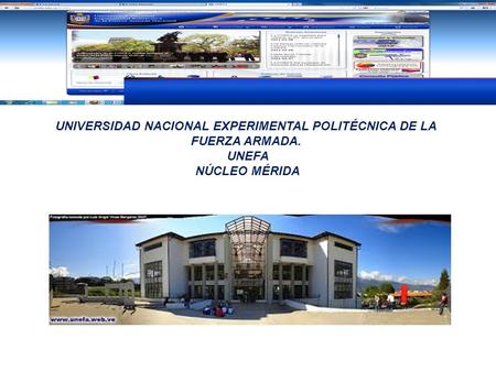 UNIVERSIDAD NACIONAL EXPERIMENTAL POLITÉCNICA DE LA FUERZA ARMADA. UNEFA NÚCLEO MÉRIDA.