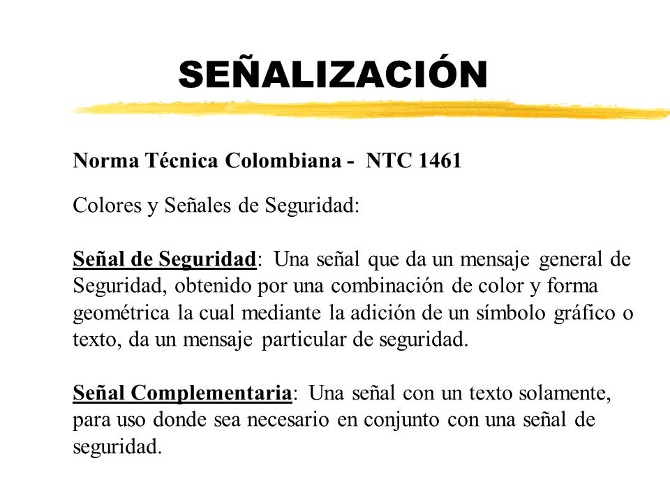 SEÑALIZACIÓN Norma Técnica Colombiana - NTC ppt video online descargar