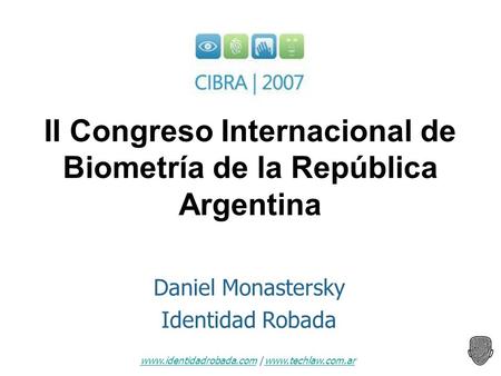 II Congreso Internacional de Biometría de la República Argentina