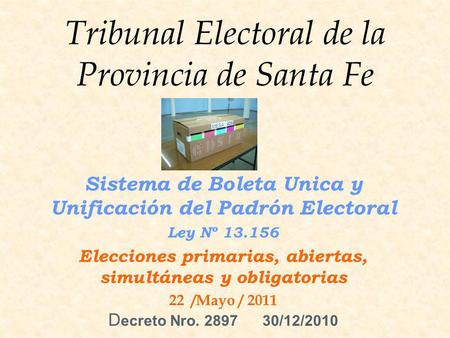Tribunal Electoral de la Provincia de Santa Fe