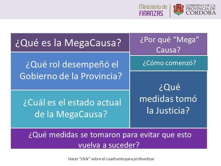 ¿Qué es la MegaCausa? ¿Qué rol desempeñó el Gobierno de la Provincia?