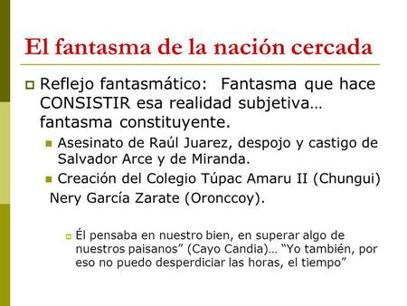 El fantasma de la nación cercada
