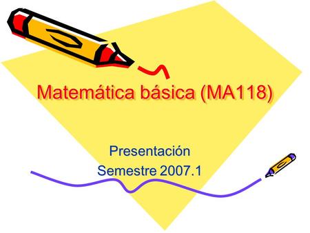 Matemática básica (MA118)