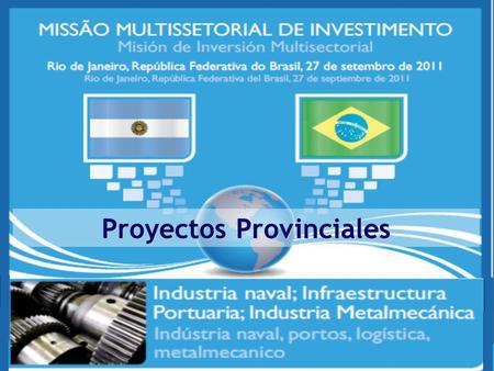 Proyectos Provinciales. Provincia de Buenos Aires.
