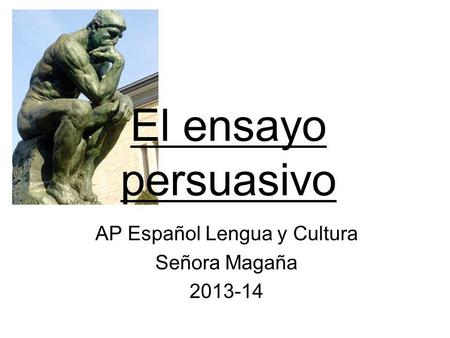 AP Español Lengua y Cultura Señora Magaña