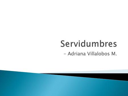 Servidumbres - Adriana Villalobos M..