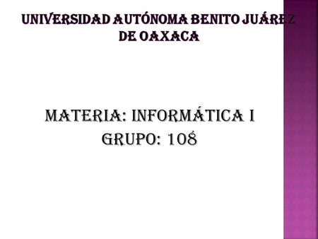 Universidad autónoma Benito Juárez de Oaxaca