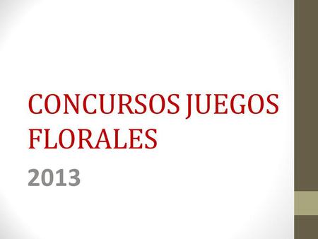CONCURSOS JUEGOS FLORALES