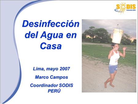 Desinfección del Agua en Casa