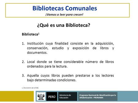 Bibliotecas Comunales
